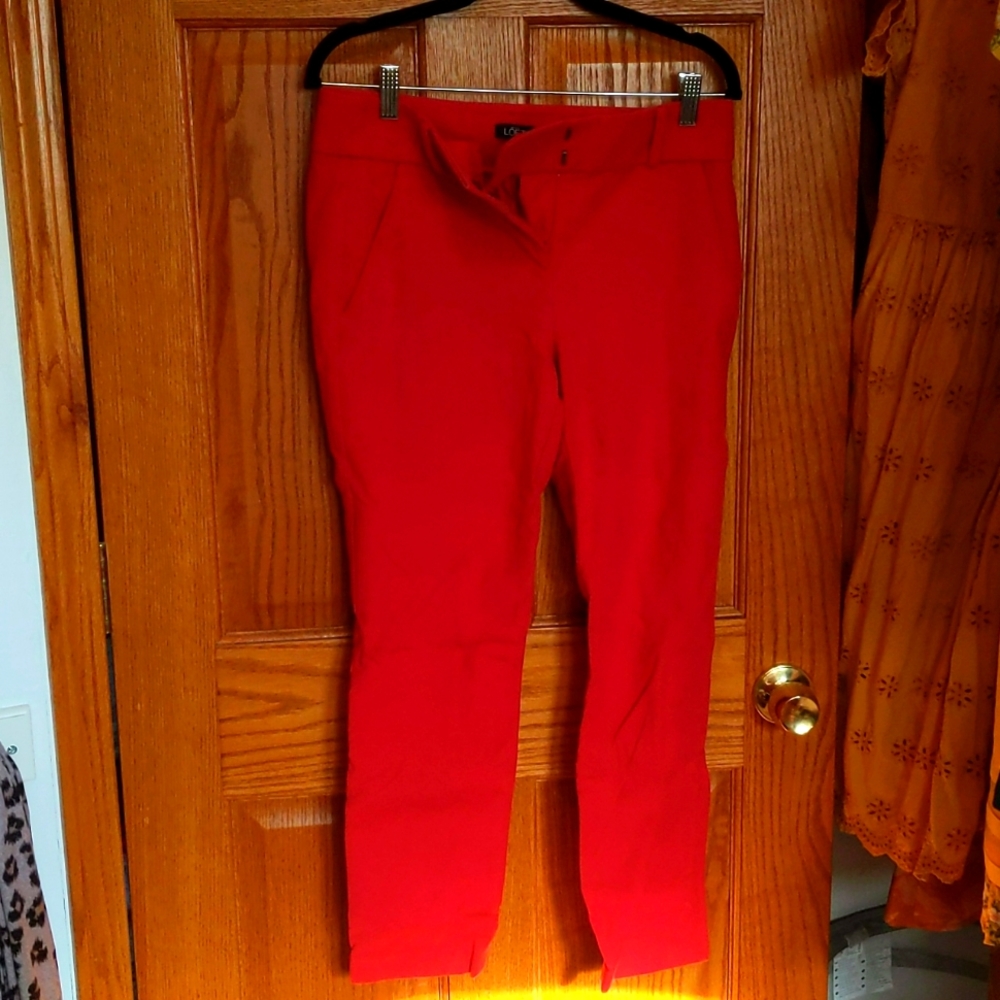 Loft Red work pants (Marissa) size 4
